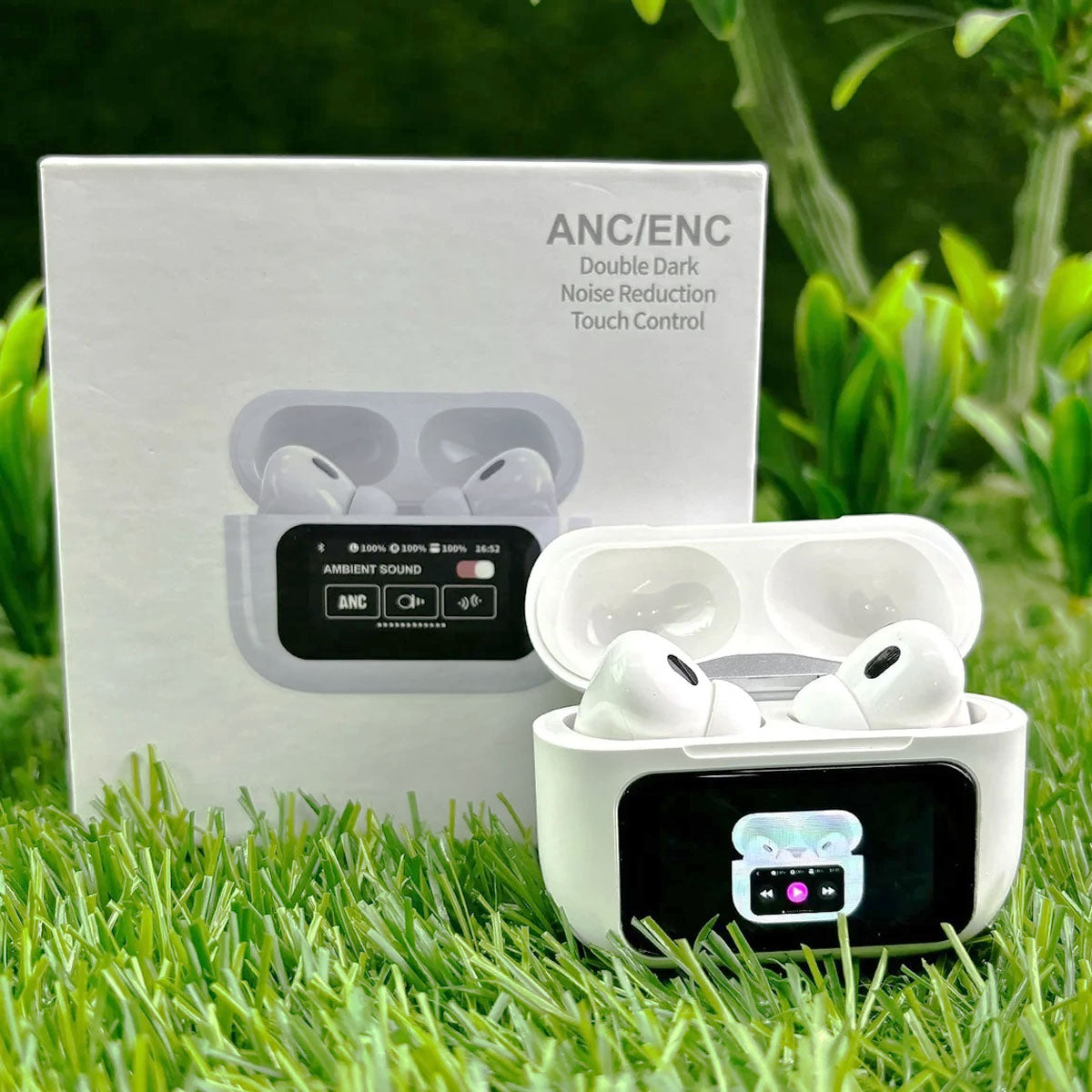 A9 Pro Display Wireless Earbuds(Whtie Edition) ANC/ENC