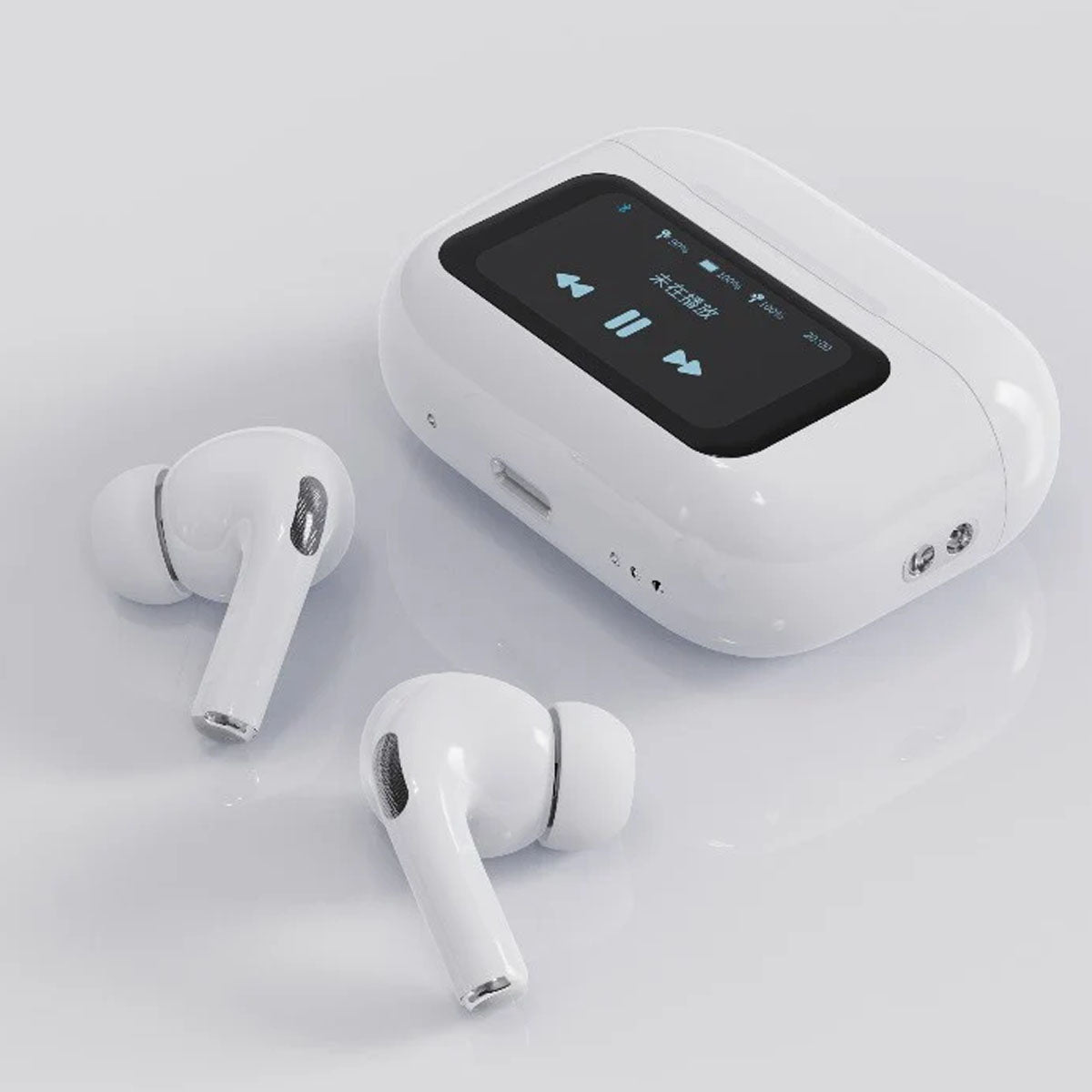 A9 Pro Display Wireless Earbuds(Whtie Edition) ANC/ENC